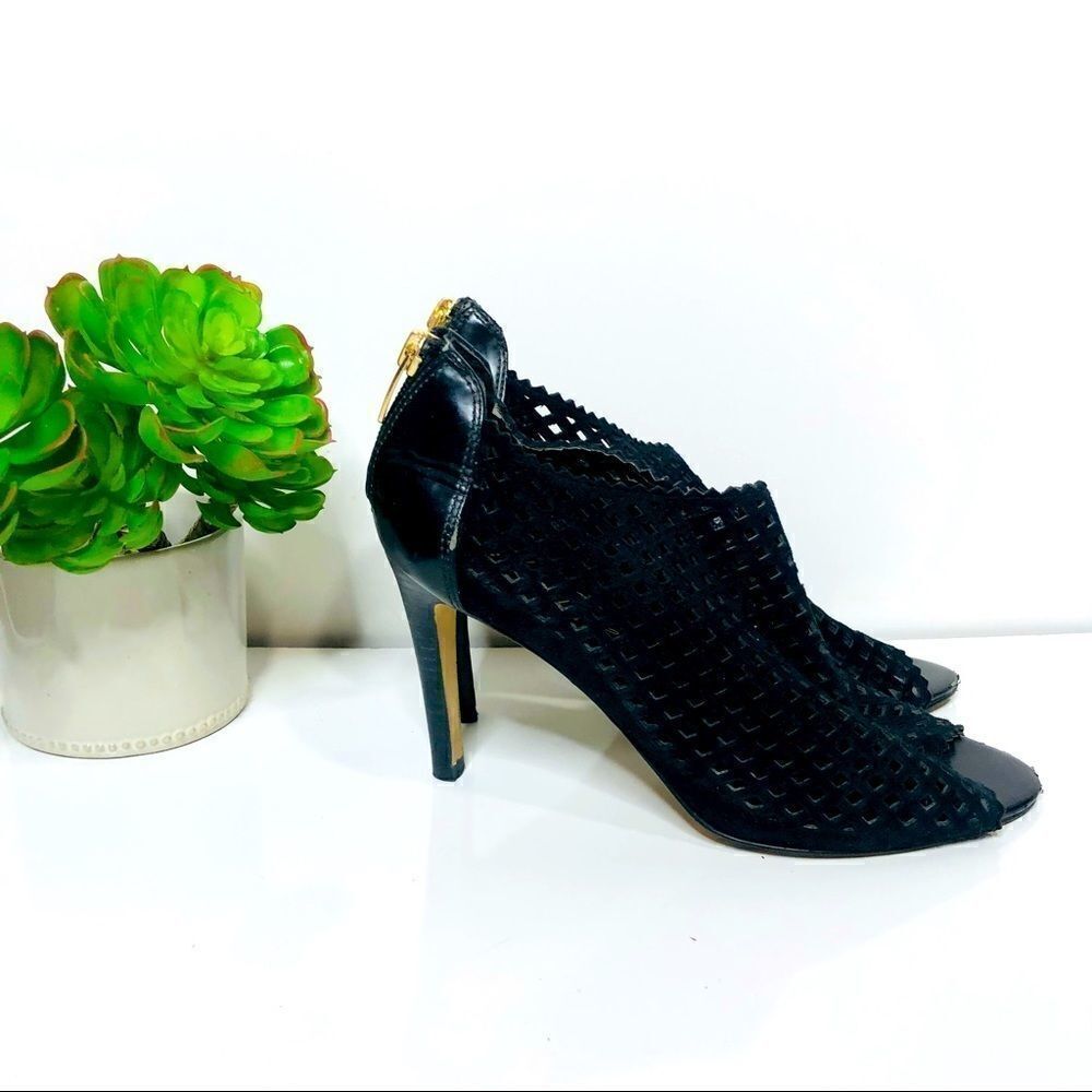 Marc Fisher Black Leather High Heel Booties